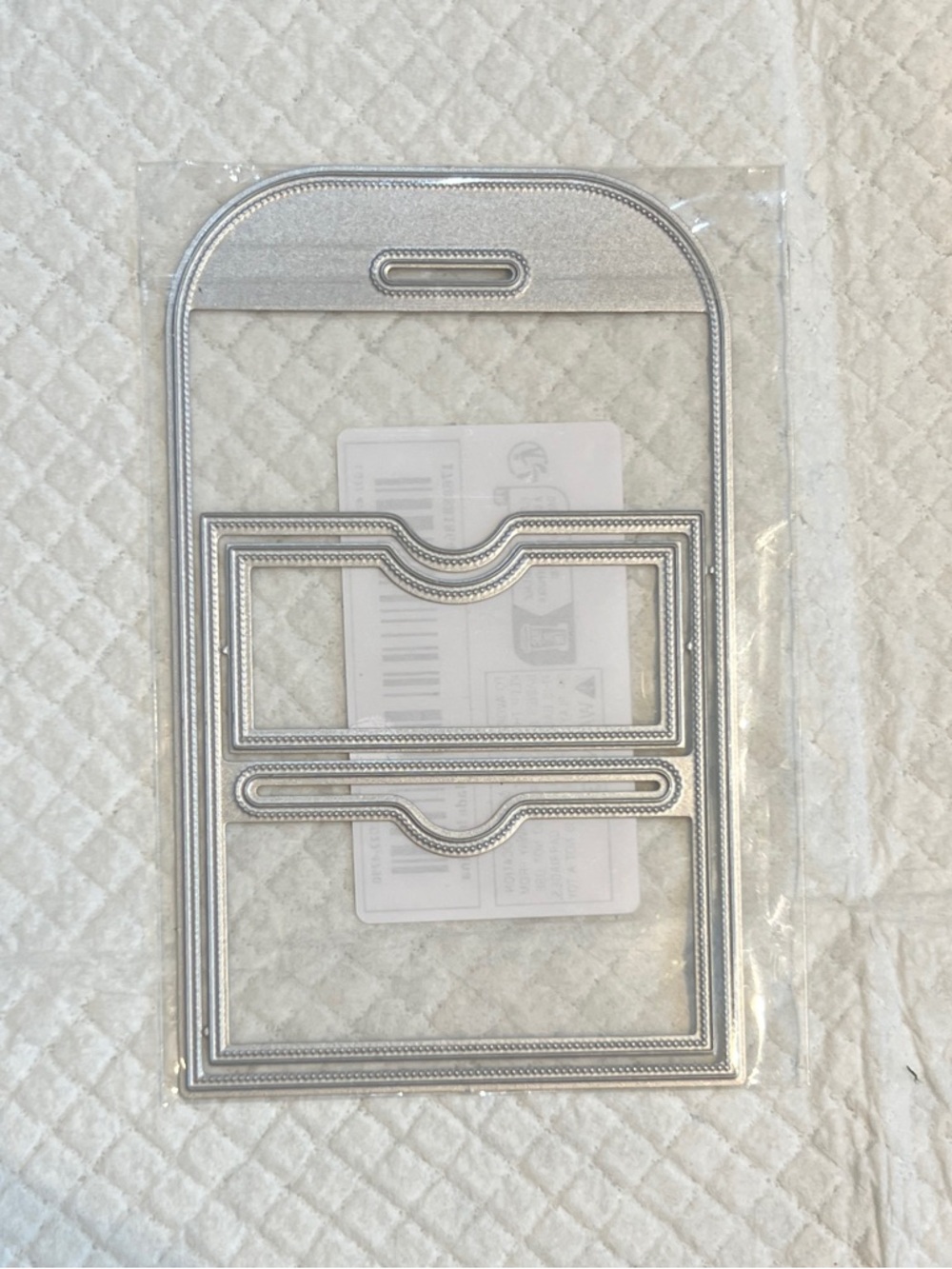 Metal Tag Die Cut with Pockets